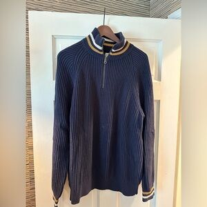EUC | Men’s V-Neck Zipper Sweater | J. Crew | Size L | Blue